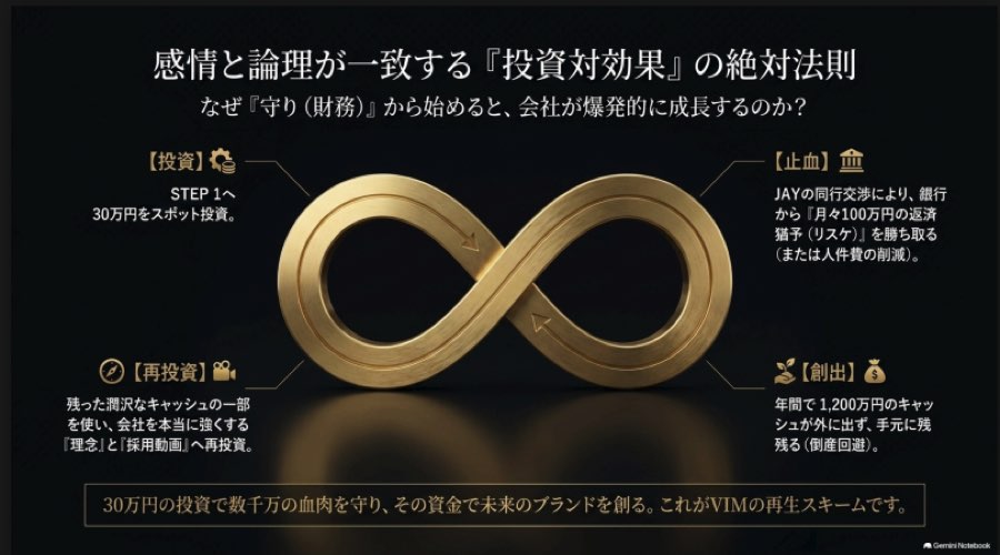 投資→止血→創出→再投資の循環