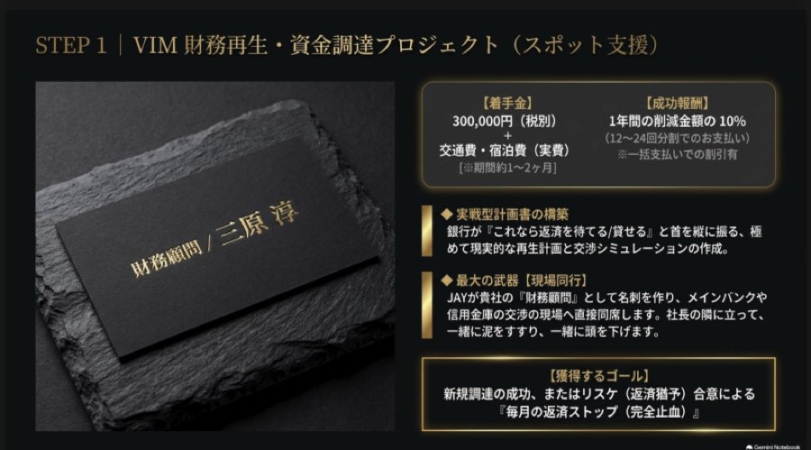 STEP1 VIM財務再生・資金調達プロジェクト